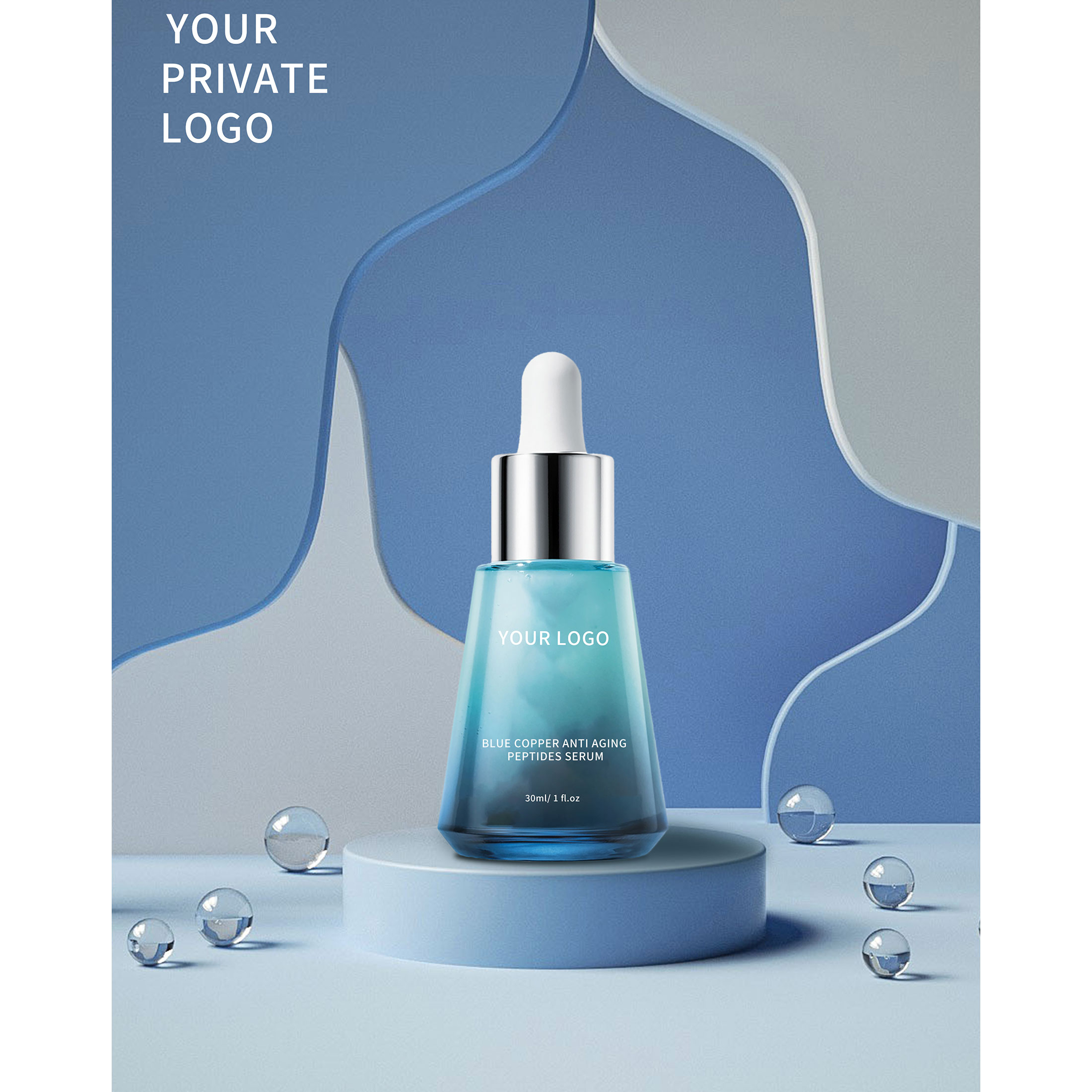 Blue Copper anti aging Peptides Serum