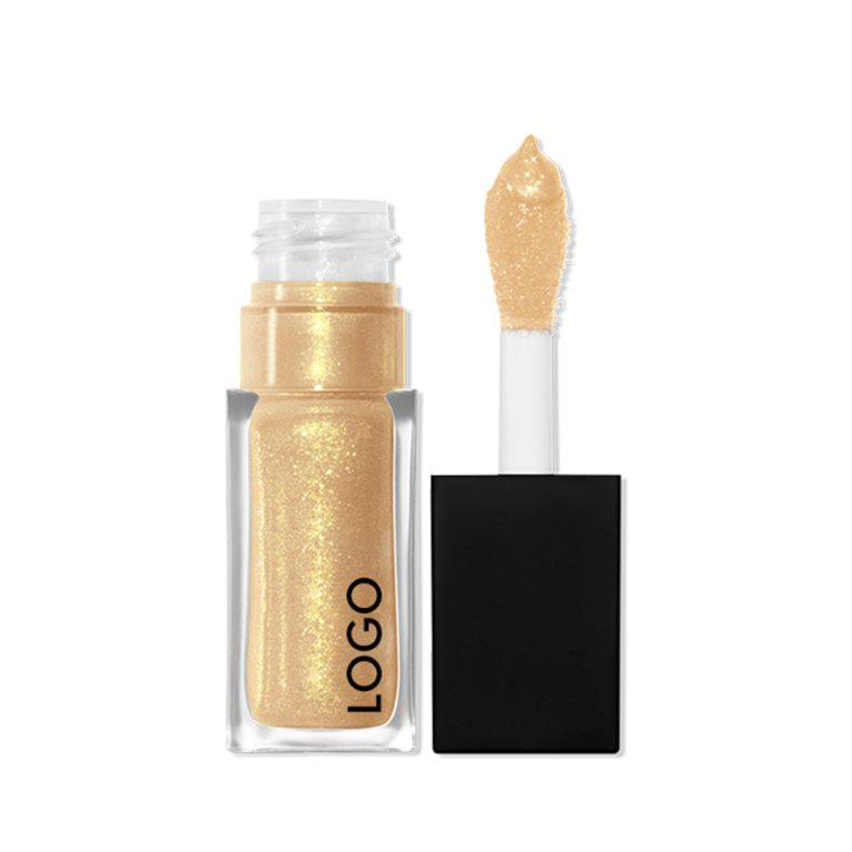 Golden pearl luster colored lip oil