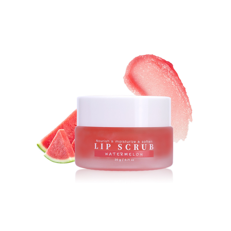 watermelon-flavored lip scrub, nourishing, moisturizing and softening.