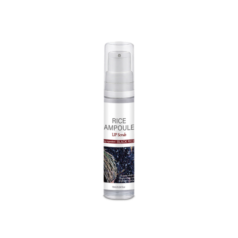 Rice Ampoule Lip Scrub, with black rice, removes rough skin.
