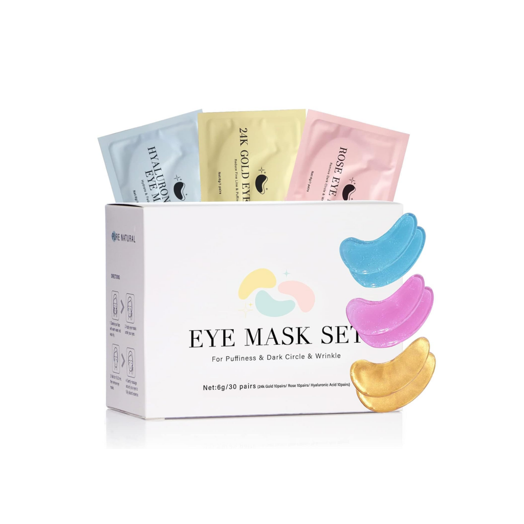 Gold hyaluronic acid eye mask, effectively reduces eye puffiness; Rose eye mask