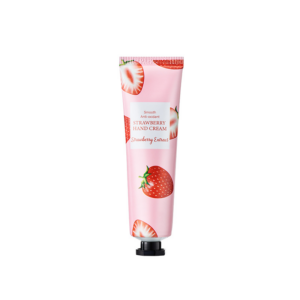 Strawberry hand cream, smooth and antioxidant.