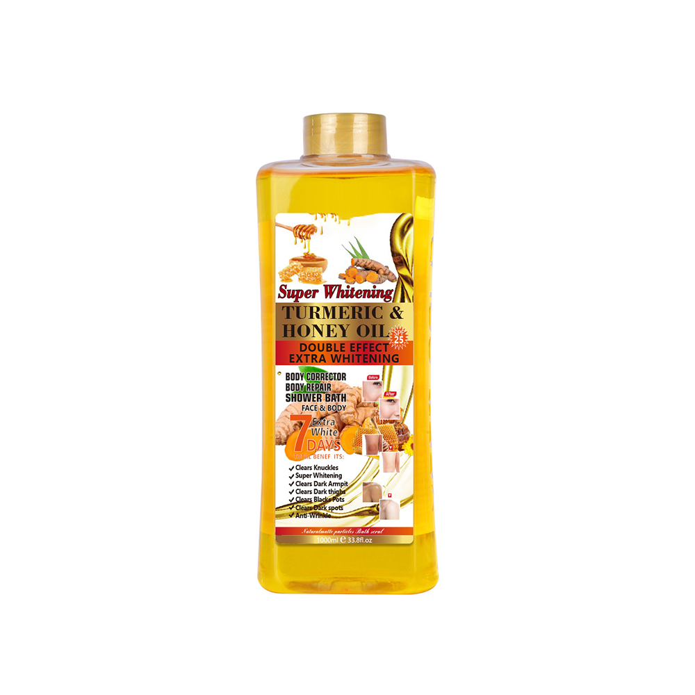Turmeric and honey oil: Super whitening and body repair.