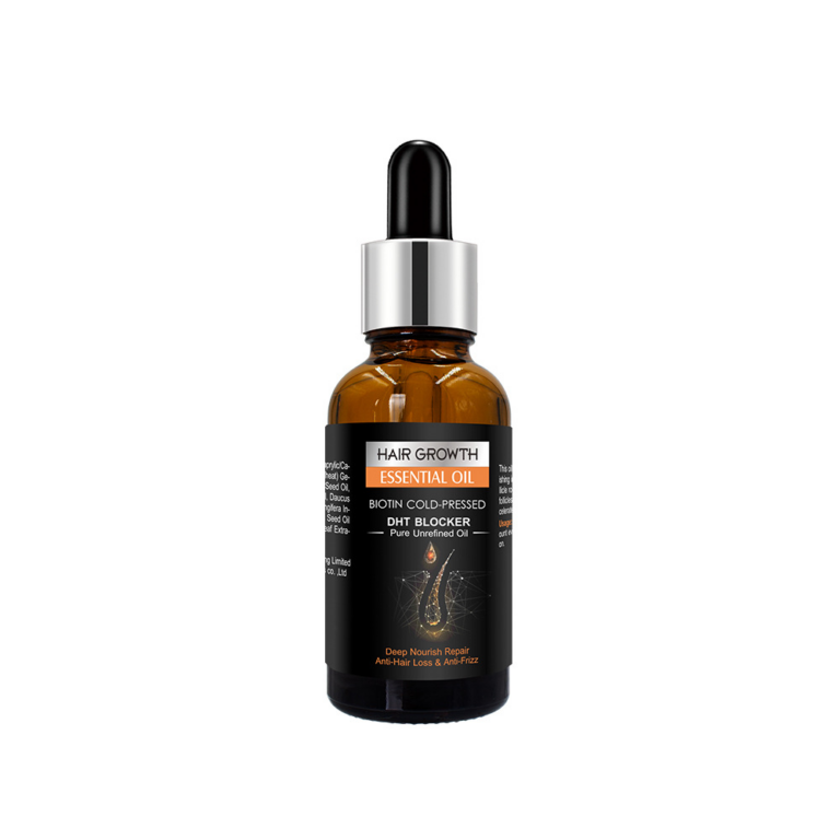 Hair growth oil, cold-pressed biotin, DHT blocker