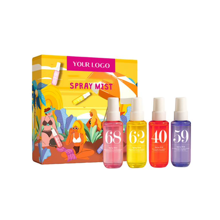 Beach digital perfume set, alcohol-free, body and hair fragrance spray