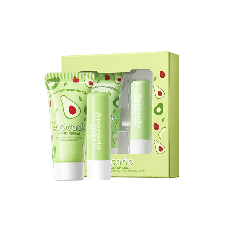 Avocado Hand Cream and Lip Balm Gift Set