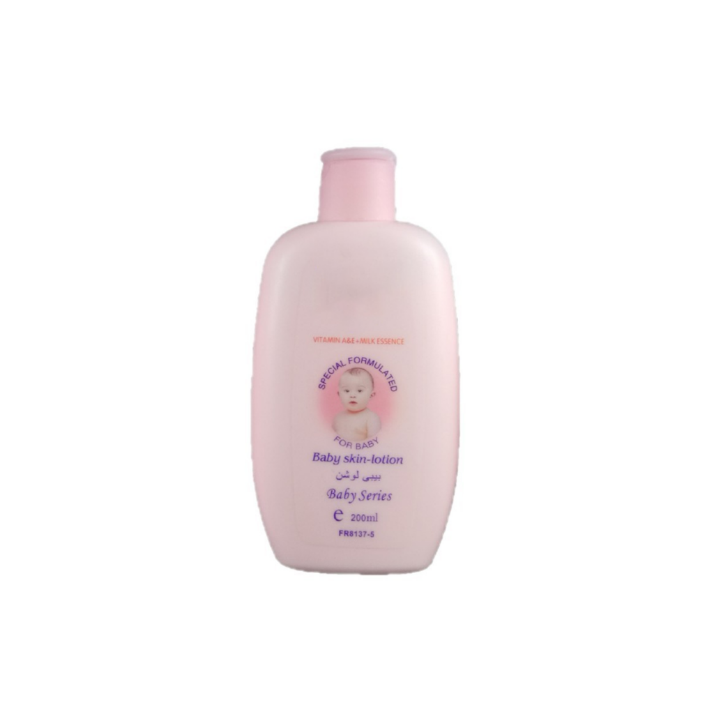 Baby skin lotion, containing Vitamin A and milk extract