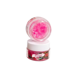 Rose lip scrub, repairs dryness and cracks, and exfoliates.