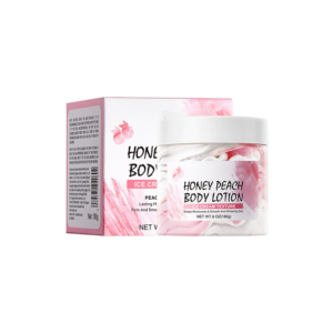 Honey peach body lotion, ice cream texture