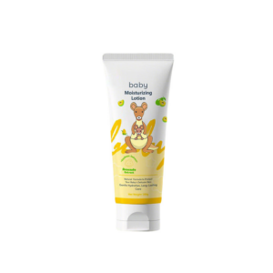 Baby moisturizing lotion, with avocado extract, natural formula.