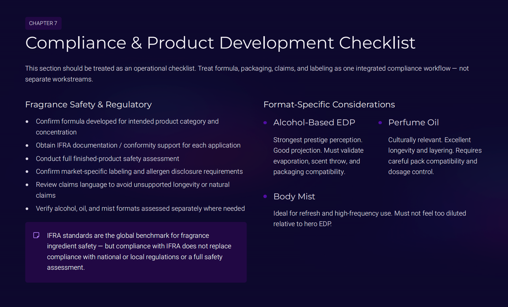 Compliance & Product Development Checklist
