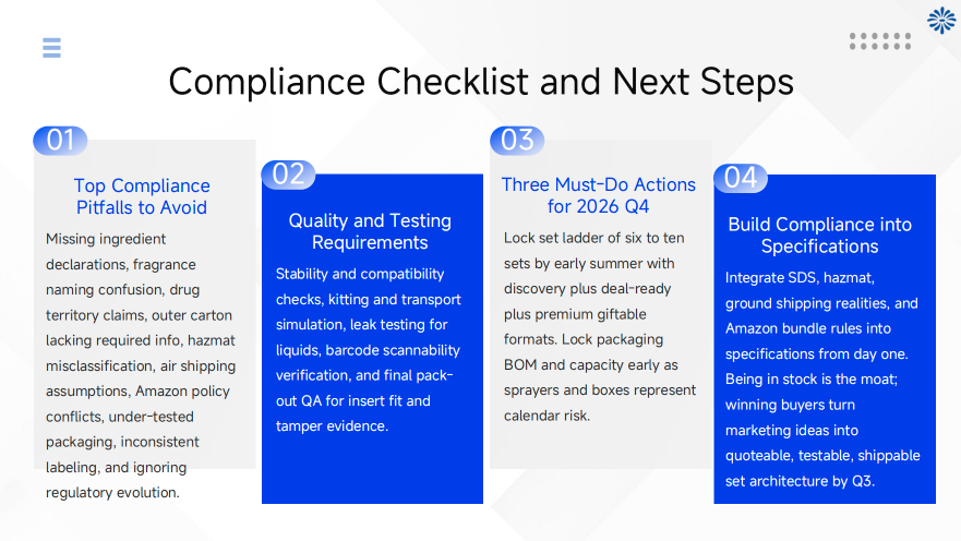 Compliance Checklist and Next Steps