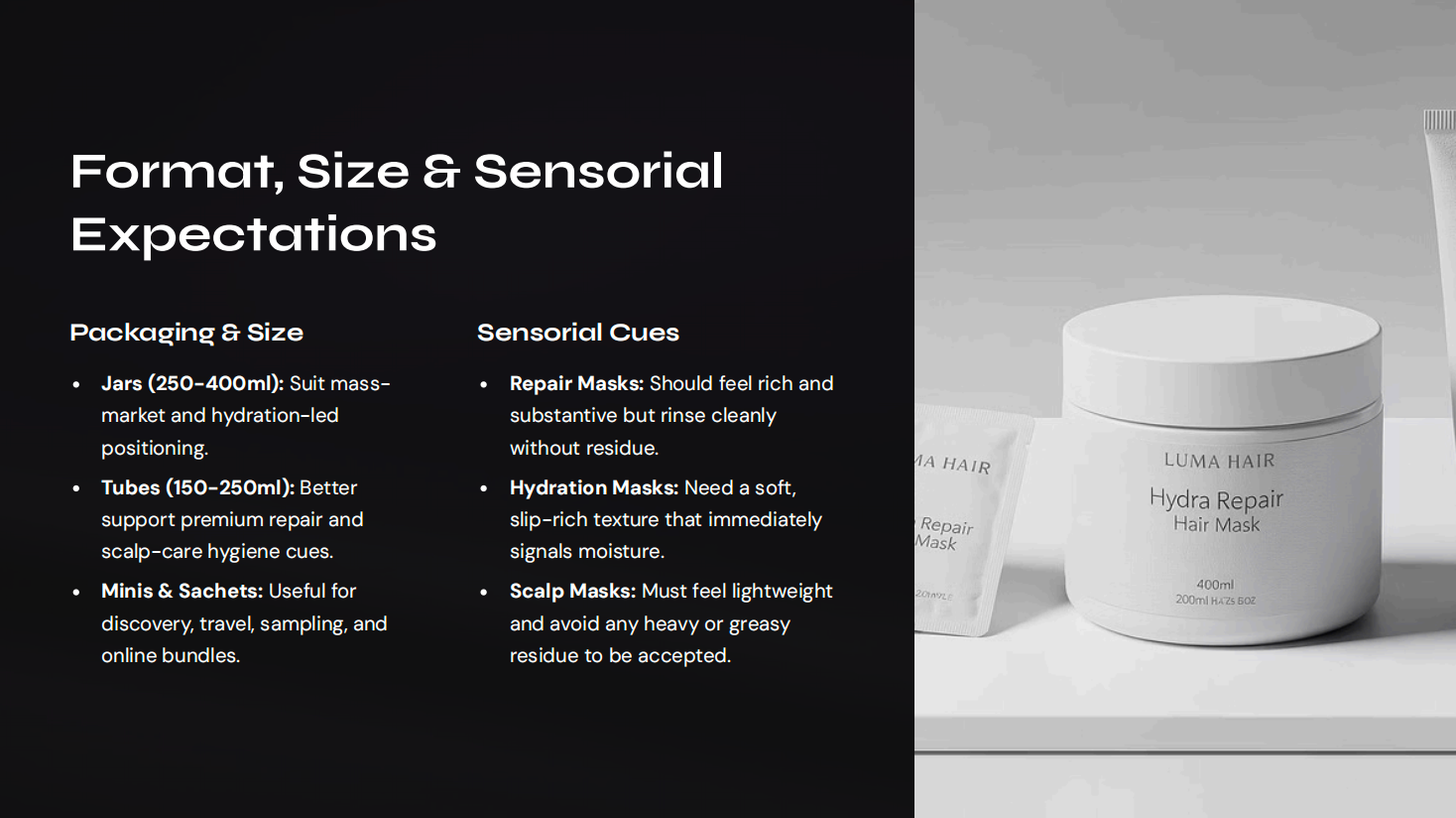 Format, Size & Sensorial Expectations