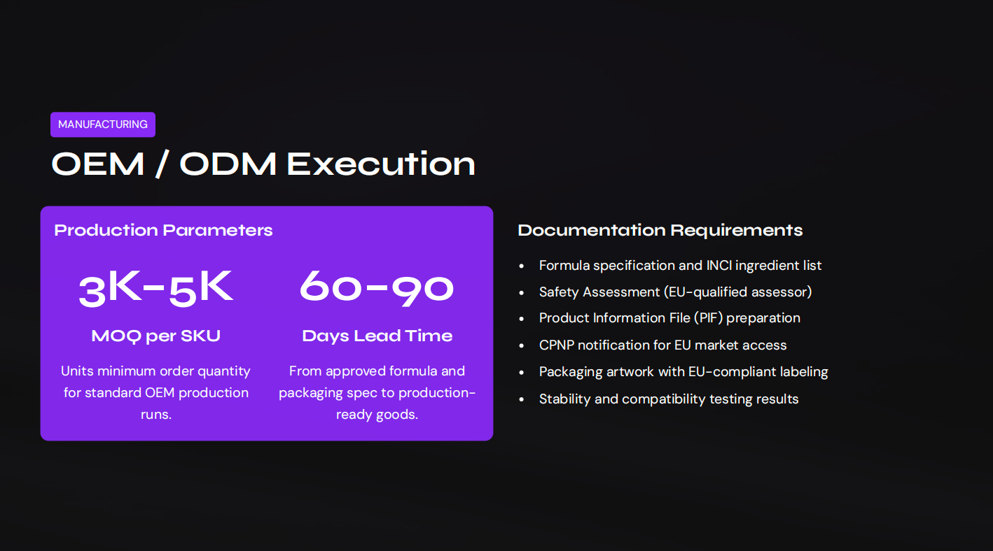 OEM / ODM Execution